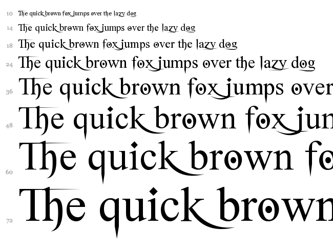 Ghost Theory font waterfall
